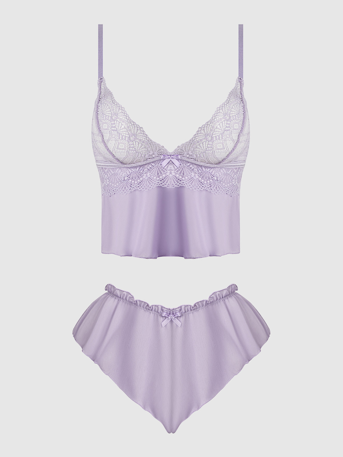 VIVIENNE LACE & MESH CAMI & TAP SHORT SET