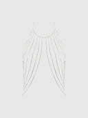 RHINESTONE DRAPED HALTER BRALETTE