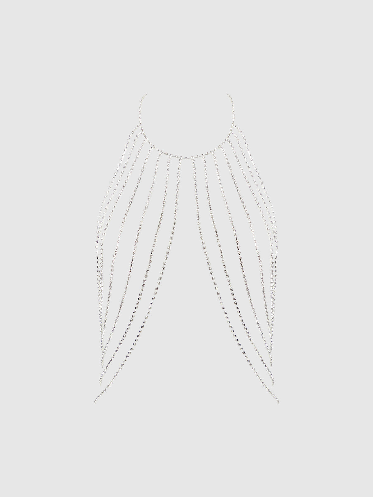 RHINESTONE DRAPED HALTER BRALETTE