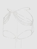 RHINESTONE DRAPE GARTER BELT