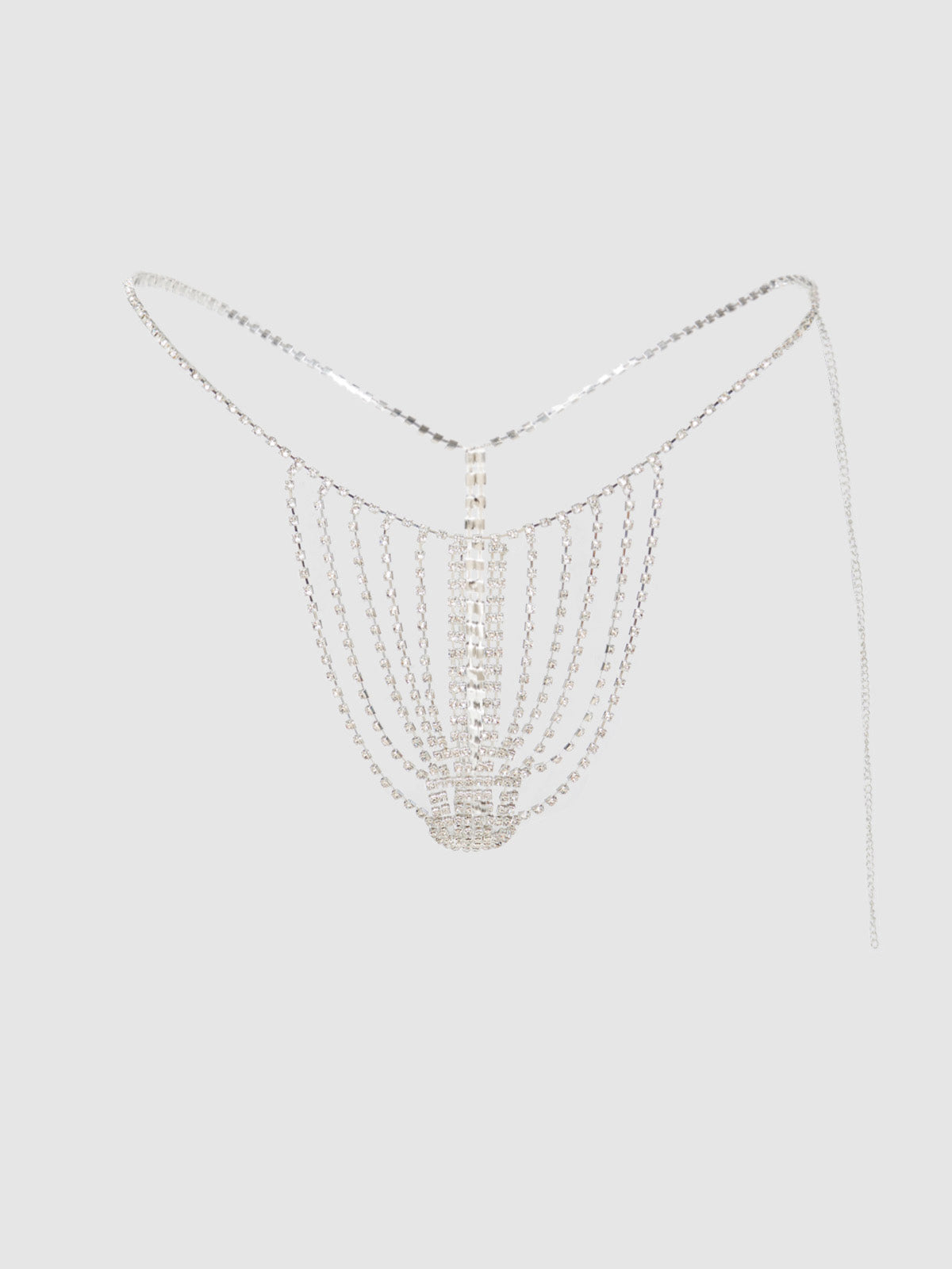 RHINESTONE VERTICAL THONG