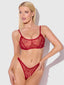 ROSALIE EMBROIDERED LACE GARTER BRALETTE & TANGA SET