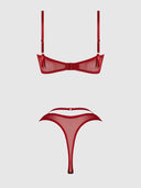 ROSALIE EMBROIDERED LACE GARTER BRALETTE & TANGA SET