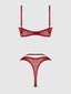 ROSALIE EMBROIDERED LACE GARTER BRALETTE & TANGA SET