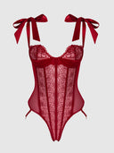 ROSALIE EMBROIDERED LACE TEDDY