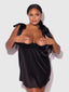 BRIGETA SATIN OPEN CUP BABYDOLL & G-STRING SET