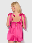 BRIGETA SATIN OPEN CUP BABYDOLL & G-STRING SET