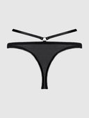 ROSALIE SATIN & EMBROIDERED LACE STRAPPY TANGA