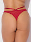 ROSALIE SATIN & EMBROIDERED LACE STRAPPY TANGA