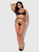 FLORA LACE BRA & STRAPPY THONG SET
