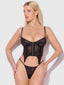 FLORA LACE BUSTIER & G-STRING SET