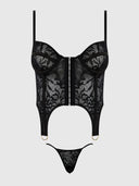 FLORA LACE BUSTIER & G-STRING SET