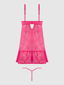 FLORA  LACE BABYDOLL & G-STRING SET