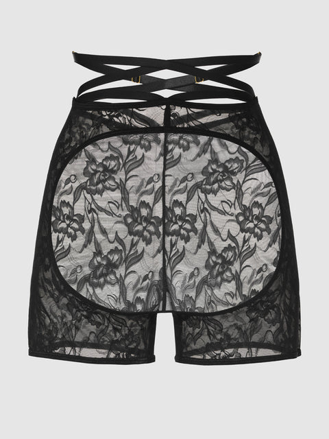 FLORA BACKLESS LACE BIKESHORT