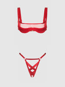 DEVON MESH LAYERED BRA & CRISS CROSS G-STRING