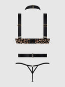 DEVON STRAPPY PUSH UP BRA, HARNESS & G-STRING SET
