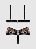 DEVON MICRO & O-RING OPEN BRA & CROTCHLESS THONG SET
