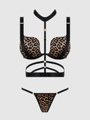 DEVON STRAPPY PUSH UP BRA, HARNESS & G-STRING SET