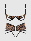 DEVON MICRO & O-RING OPEN BRA & CROTCHLESS THONG SET