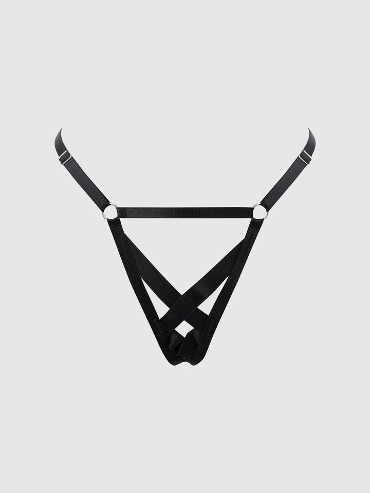 Dexter String DEVON ELASTIC STRAPPY X FRONT G-STRING – House of Desire