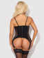 JOCELYN LACE & SATIN UNDERWIRE CORSET & G-STRING SET