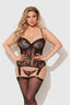 JOCELYN LACE & SATIN UNDERWIRE CORSET & G-STRING SET