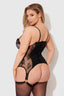 JOCELYN LACE & SATIN UNDERWIRE CORSET & G-STRING SET