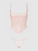 JOCELYN LACE UNDEREWIRE BUSTIER & G-STRING SET