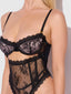 JOCELYN SATIN & LACE UNDERWIRE TEDDY