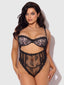 JOCELYN SATIN & LACE UNDERWIRE TEDDY