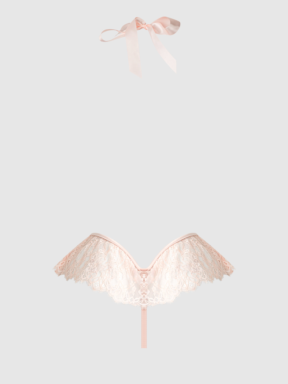 JOCELYN LACE & PEARL CROTCHLESS TEDDY