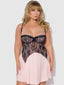 JOCELYN LACE & SATIN BABYDOLL & G-STRING SET