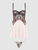 JOCELYN LACE & SATIN BABYDOLL & G-STRING SET