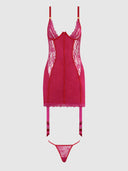 JOCELYN LACE & SATIN CHEMISE & G-STRING SET