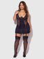 JOCELYN LACE & SATIN CHEMISE & G-STRING SET