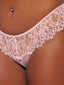 JOCELYN LACE & PEARL CROTCHLESS THONG