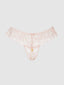 JOCELYN LACE & PEARL CROTCHLESS THONG