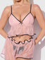 JOCELYN SATIN & LACE TRIM CAMI & SHORT SET