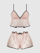 JOCELYN SATIN & LACE TRIM CAMI & SHORT SET