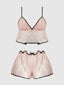 JOCELYN SATIN & LACE TRIM CAMI & SHORT SET