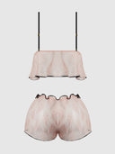 JOCELYN SATIN & LACE TRIM CAMI & SHORT SET