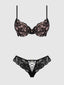 SAVANNAH LACE PUSH UP PLUNGE BRA & TANGA SET