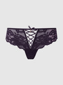 BELLA LACE UP FRONT LACE TANGA