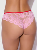 BELLA LACE UP FRONT LACE CROTCHLESS TANGA