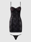 SAVANNAH LACE PUSH UP CHEMISE & G-STRING SET