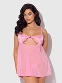 ZOE OIL SLICK OPENABLE CUP UNDERWIRE BABYDOLL SET