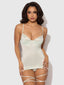ZOE OIL SLICK WRAP GARTER CHEMISE SET
