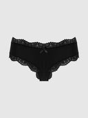 VERA MICRO & LACE TRIM G-STRING BLACK / S
