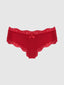 VERA MICRO & LACE TRIM G-STRING HAUTE RED / S