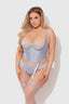 SIENNA 2 PIECE BUSTIER & PANTY SET STONE BLUE / S